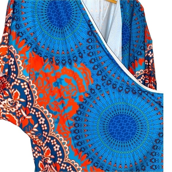 Medallion & Floral Kimono Coverup Top ~ Brand New - Picture 12 of 16